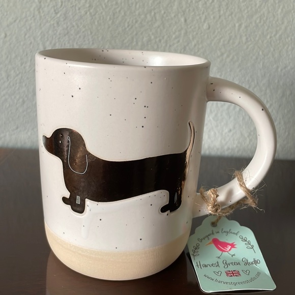 Harvest Green Studio Dining Hpadorable Dachshund Themed Stoneware